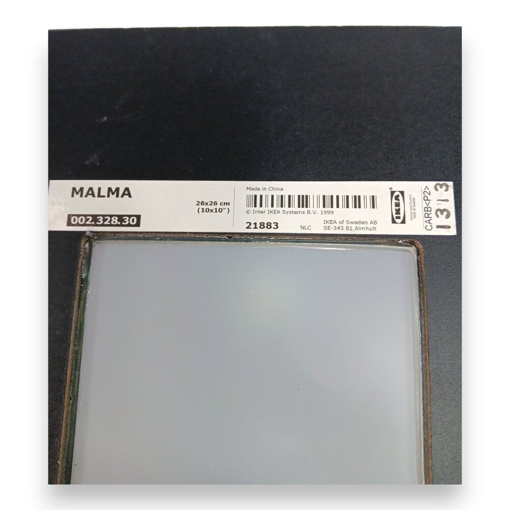 IKEA MALMA Framed Art Mirror- Square-LOVE- Gray-10x10 - Picture 2 of 9